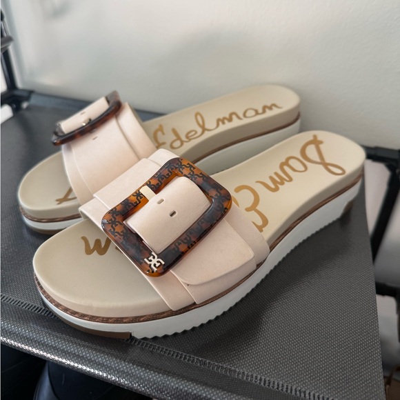 Sam Edelman Ariane Slide Sandal - Leather Modern Ivory - Picture 3 of 8